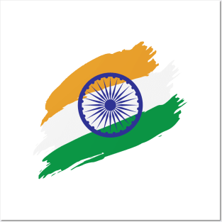 India Flag in Tricolor with Ashoka Chakra Desi Indian Posters and Art